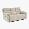 ULYA Canapé 3 places relax électrique en tissu taupe