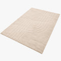 ALASKA Tapis en tissu doux à motif en relief beige - 160x230 cm