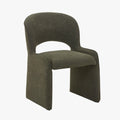 ALESIA Fauteuil tissu bouclette vert foncé
