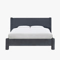 ALINA Lit double effet peau de mouton anthracite 160x200 cm