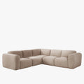 ALMA Canapé d'angle modulable en tissu beige