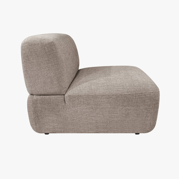 ALMA Canapé d'angle modulable en tissu taupe