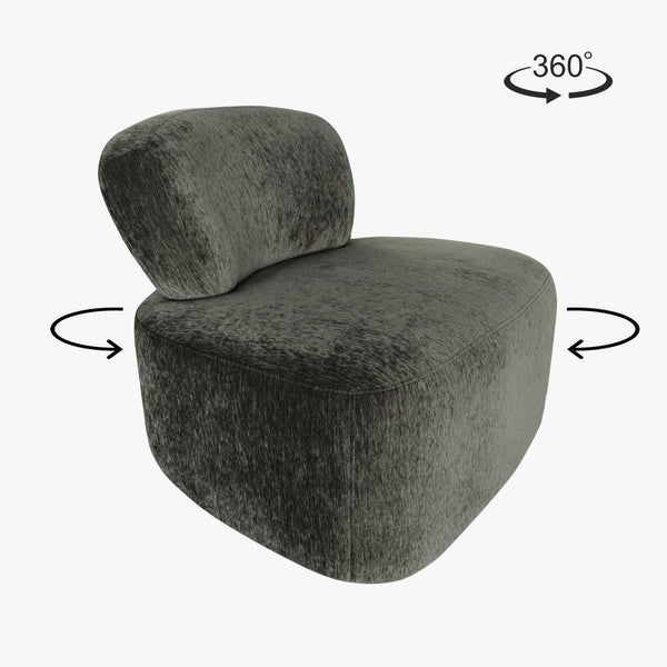 ASTON Fauteuil pivotant en tissu vert
