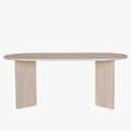 BELORA Table à manger ovale beige 180 cm