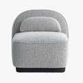 BERY Fauteuil pivotant en tissu bouclette gris