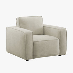 Fauteuil en tissu beige