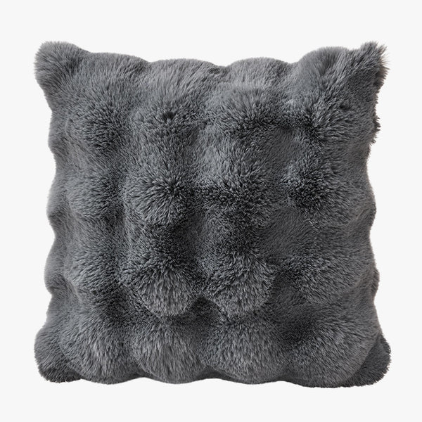 BUBBLE Coussin carré en tissu gris 43x43 cm