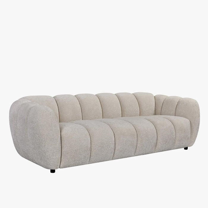 CAMILLE Canapé 3 places en tissu beige