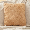 CAPRI Coussin carré en tissu à motifs camel 43x43 cm