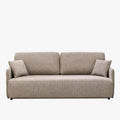 CARLA Canapé 3 places convertible en tissu taupe