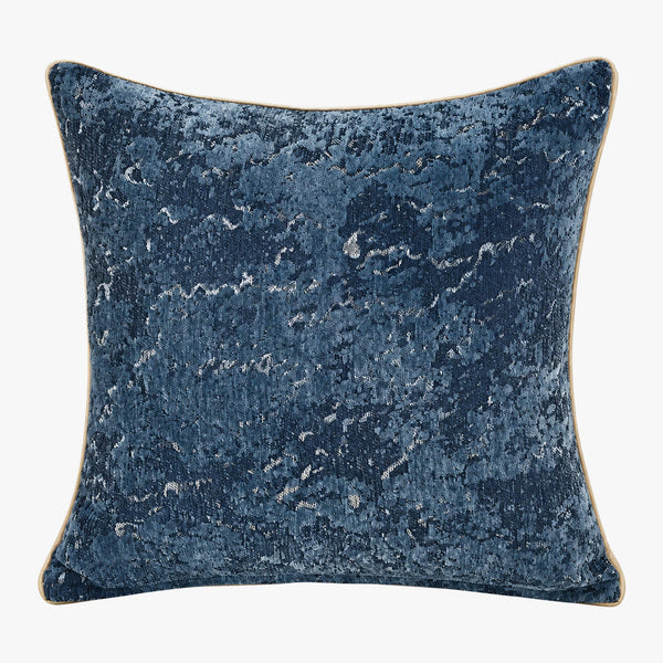 CEOLIA Coussin carré en tissu bleu 45x45 cm