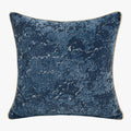 CEOLIA Coussin carré en tissu bleu 45x45 cm
