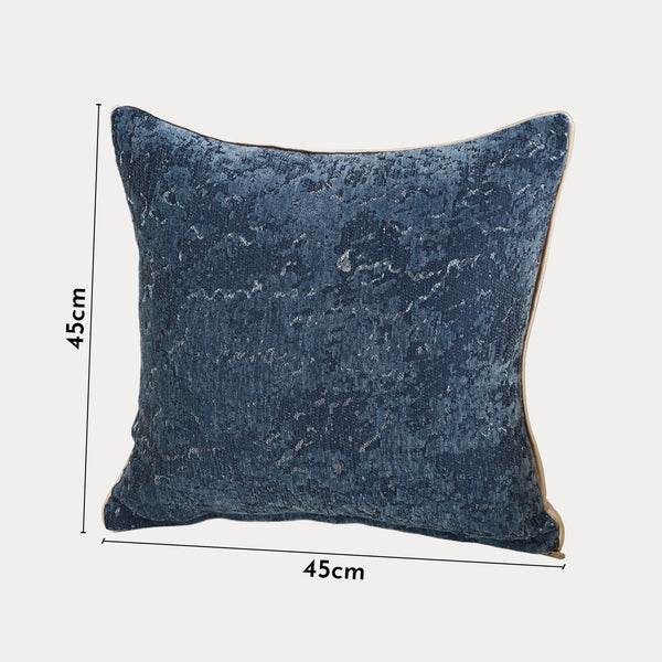 CEOLIA Coussin carré en tissu bleu 45x45 cm