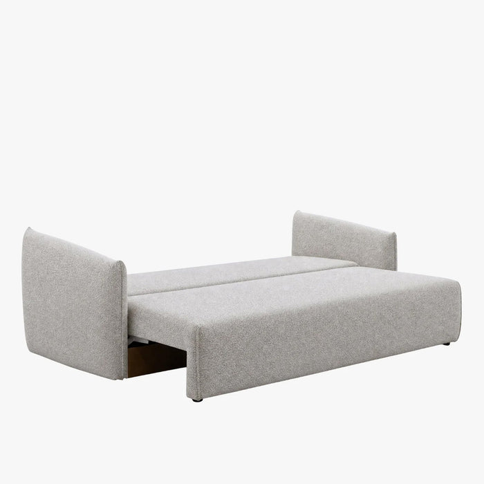 DAYLA Canapé 3 places convertible en tissu beige