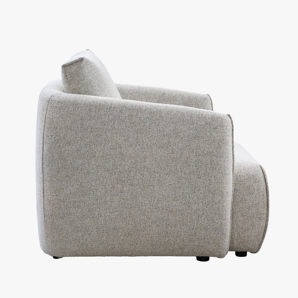 DAYLA Fauteuil en tissu beige