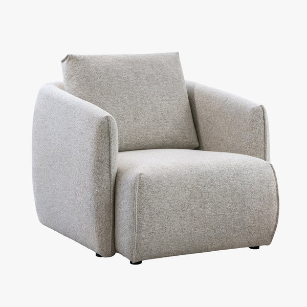 DAYLA Fauteuil en tissu beige