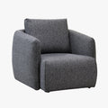 DAYLA Fauteuil en tissu bleu