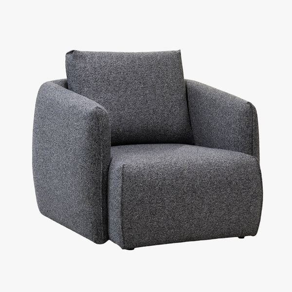 DAYLA Fauteuil en tissu bleu