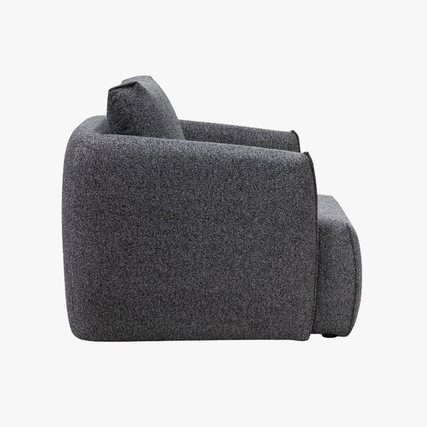 DAYLA Fauteuil en tissu bleu