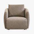 DAYLA Fauteuil en tissu taupe