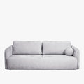 DRIXY Canapé 3 places convertible avec coffre en tissu gris
