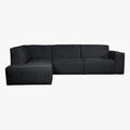 ELIA Canapé d’angle en tissu gris anthracite - Angle gauche