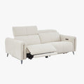 ELISE Canapé 3 places relax électrique en tissu beige