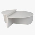 ELYNA Table basse ronde blanc D90 cm