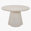 FARO Table à manger ronde couleur ciment 120 cm