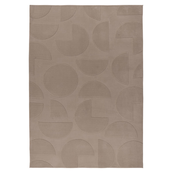 FOCUS Tapis en tissu doux à motif taupe - 160x230 cm