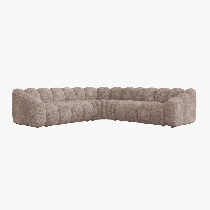 GABY XL Canapé d'angle réversible en tissu taupe