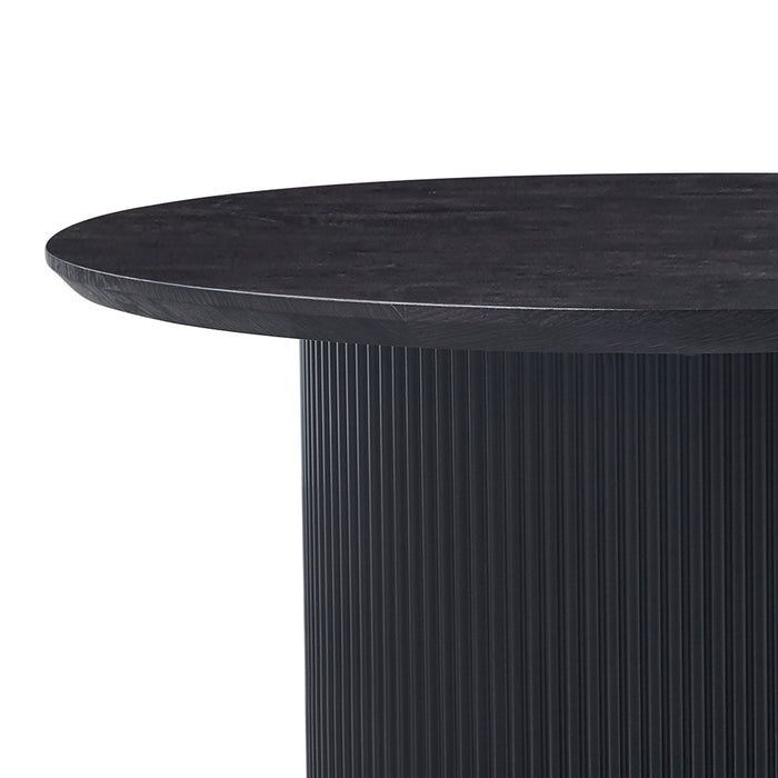 GALIA Table à manger ovale couleur marron foncé