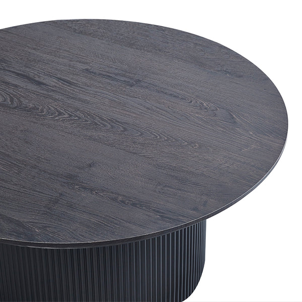GALIA Table basse ronde couleur marron foncé D80 cm