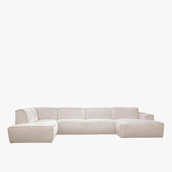 GIULIA Canapé panoramique en tissu beige - Angle gauche – Canapés panoramiques – vue 2