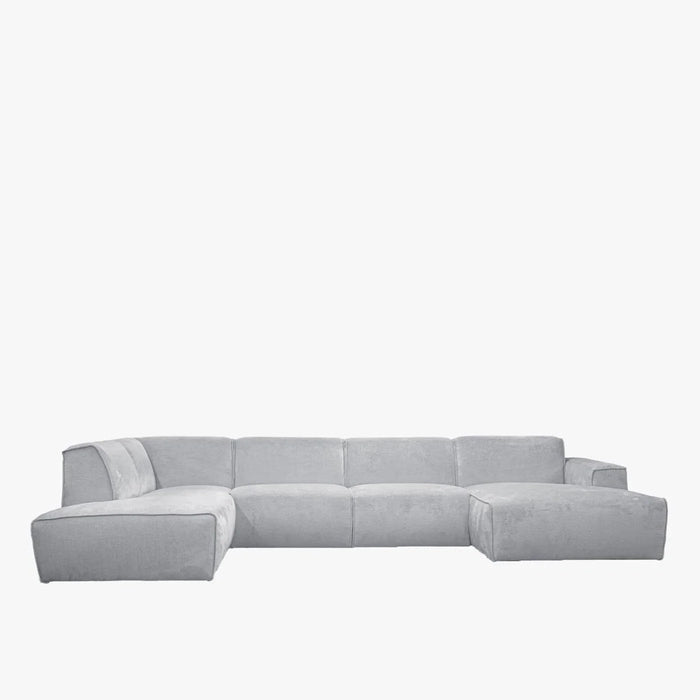 GIULIA Canapé panoramique en tissu gris - Angle gauche – Canapés panoramiques – vue 2