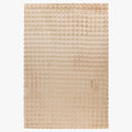 HARMONY Tapis en tissu doux à motif quadrillé beige - 120x170 cm