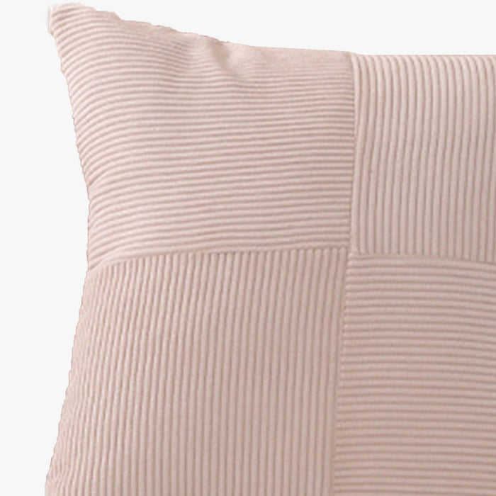 ISYS Coussin carré en tissu côtelé beige 45x45 cm
