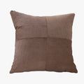 ISYS Coussin carré en tissu côtelé marron 45x45 cm