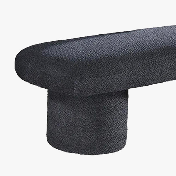 JONA Banquette design effet peau de mouton anthracite