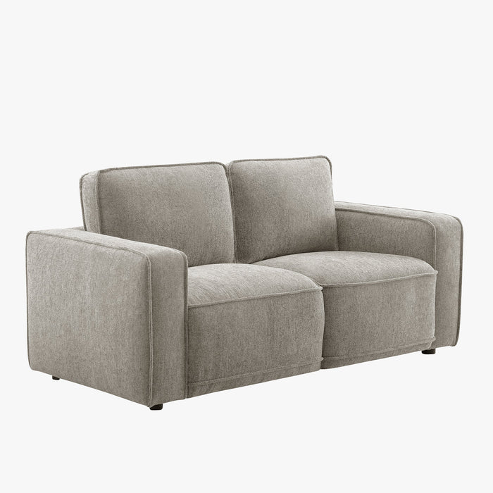 KALYA Canapé 2 places en tissu taupe