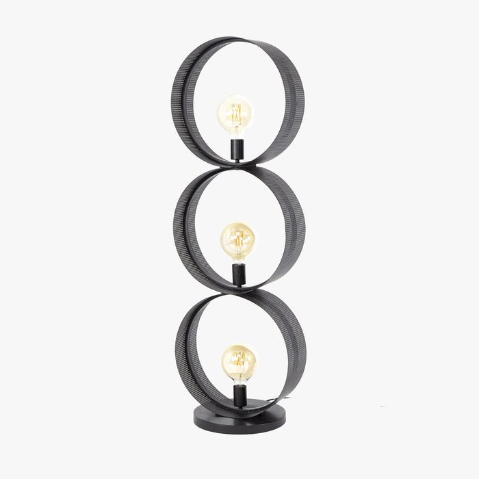 KENA Lampadaire 3 ampoules en métal gris foncé 40x120 cm
