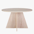 LEYVA Table à manger ronde beige D120 cm