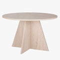 LEYVA Table à manger ronde beige D120 cm