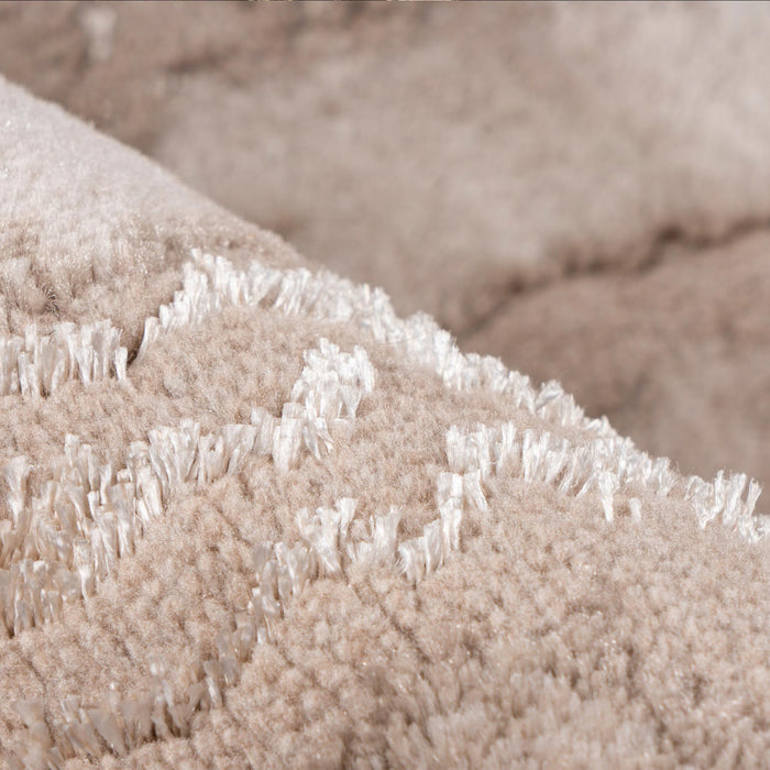 MARMARIS Tapis en tissu à veinure marbré beige -160x230 cm
