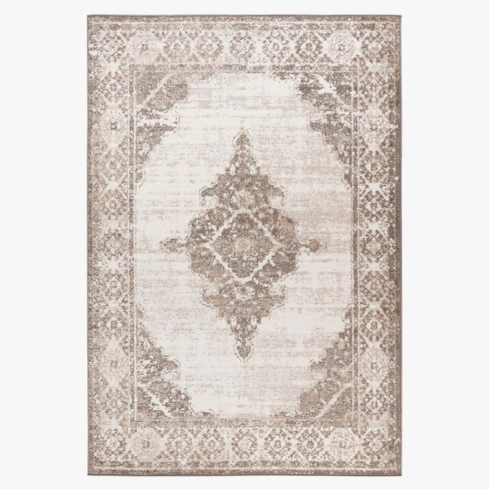 MILAS Tapis oriental en tissu beige - 80x150 cm