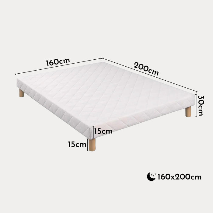 MOONLIGHT Sommier 160x200 + 4 pieds