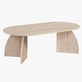NAYALI Table basse ovale beige 120 cm