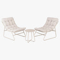 NIKEA Ensemble de mobilier de jardin 2 places avec table en verre