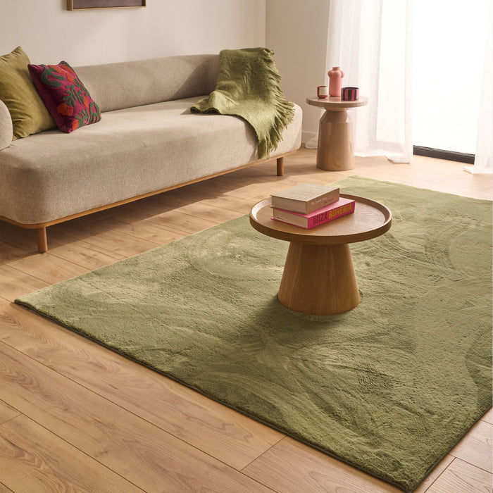 NUBE Tapis en tissu doux vert - 160x230 cm