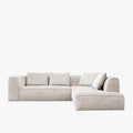 ROSIE Canapé d'angle en tissu beige - Angle droit